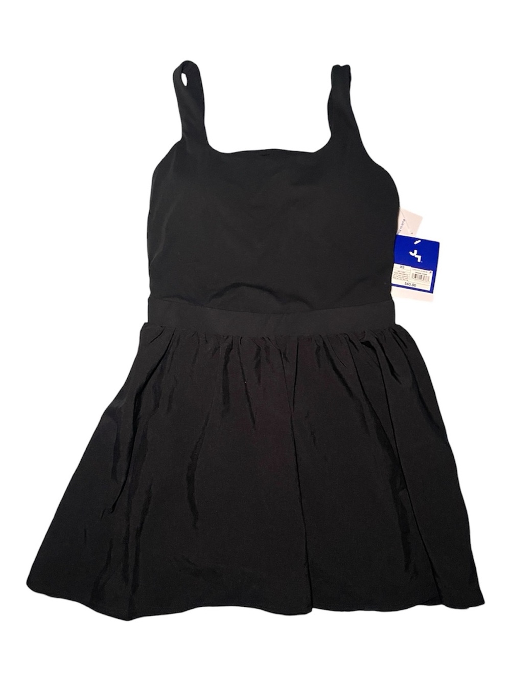 NWT JoyLab Black Active Dress XS Built-In Shorts Padded Athletic Mini